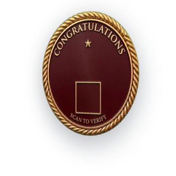 Baker Law Firm IP challenge coin, spinning